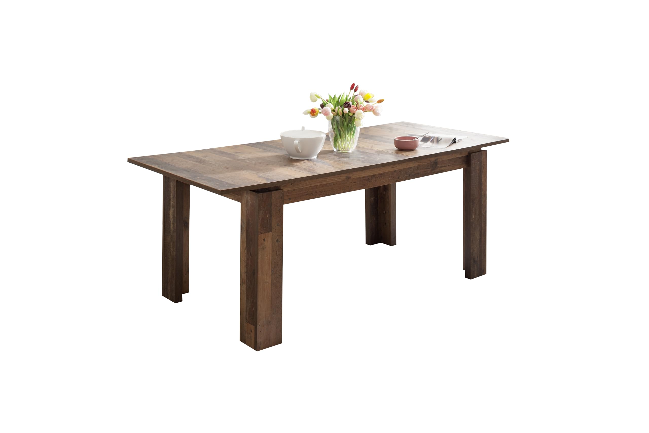 trendteam smart living - Esstisch Küchentisch - Esszimmer - Universal - Aufbaumaß (BxHxT) 160 x 77 x 90 cm - Farbe Old Wood - 110016224