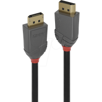 LINDY 36484 5m DisplayPort 1.4 Kabel, Anthra Line