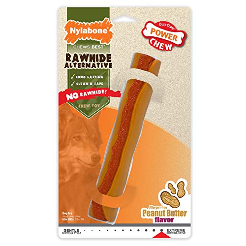 Nylabone Power Chew Rawhide Alternative, Peanut Butter Flavor X-Large Dog Toy