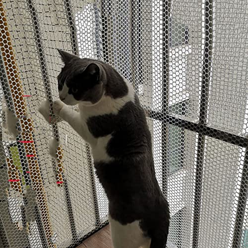 RUIBEI Nylon Katzenschutznetz Transparentes Balkonnetz für Ihre Katzen, Haustiere Schutz Sicherheitszaun Netz, Balkon Transparent Sicherheitsnetz für Katzen Kätzchen Anti-Fall
