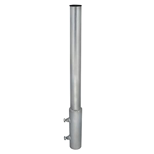 PremiumX Mastverlängerung 70 cm Ø 48 mm Stahl Mastaufsatz Antennenmast Verlängerung Sat-Mast-Halter mit Mastkappe