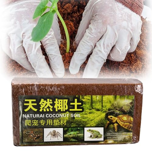 Kokosnuss-Kokosziegel, Bio-Kokos-Kokosziegel Für Pflanzen, Bio-Kokosziegel Mit Niedrigem EC- Und PH-Wert, Leicht Zu Erweiterndes Kokos-Kokos-Mulchmedium (für Reptilien)