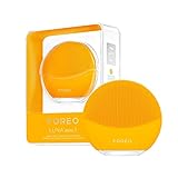 FOREO LUNA mini 3 Gesichtsreinigungsbürste - Gesichtsmassagegerät elektrisch, ultrahygienisches Silikon - Einfache Gesichtsreinigung - Elektrischer Gesichtsreiniger - App-verbunden - Sunflower Yellow