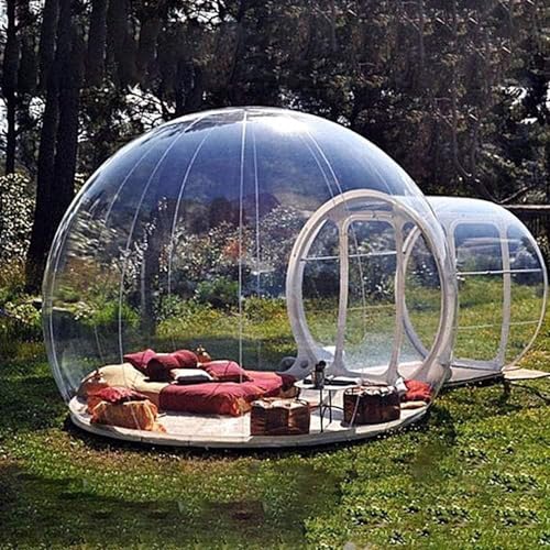 ZCBYBT Bubble House Zelt transparent aufblasbares Zelt tragbares 3M -Durchmesser -Außenzelt mit Elektropumpen Camping Zelt Hinterhof Camping