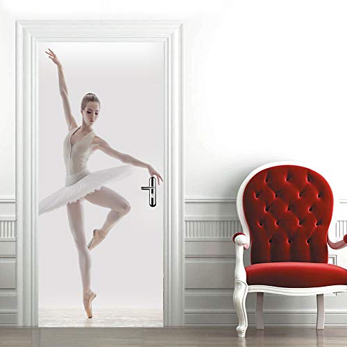 Türtapete Türposter Elegantes Ballett PVC Selbstklebend Türfolie Poster Tapete 77 X 200 cm