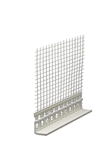 10 Stab PVC Abschlussprofil 15 mm 200 cm = 20 m Abschluss Kantenprofil Gewebe Putzabschluss Fassade