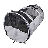 LIUJUAN Hund Autositzbezug Wasserdicht Mesh View Pet Carrier Auto Rücksitz Matte Hängematte Kissen Protector Mit Reißverschluss Und Taschen-Grau_L （123 * 58 * 58 cm）