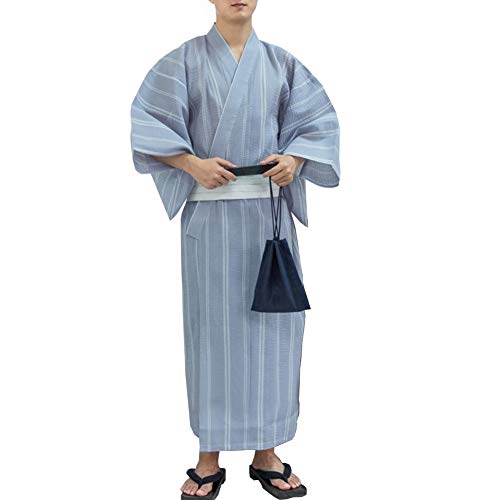 Herren japanischer Yukata japanischer Kimono Home Robe Pyjamas Morgenmantel Gr??e L-A1