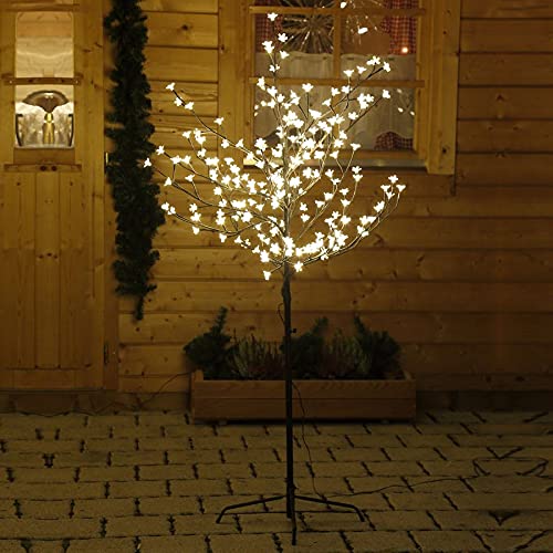 GARTENPIRAT LED Kirschblütenbaum 150 cm hoch mit 200 LED warm weiß für außen von Gartenpirat®