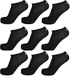 FILA Füsslinge Sneaker Socken im 9er Pack (3x3Pack) für Herren und Damen Unisex (39-42, schwarz)