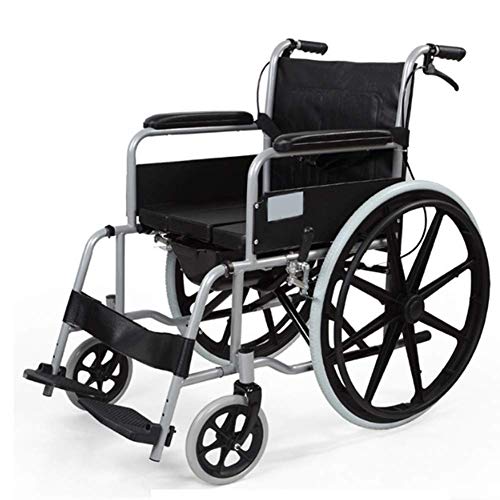 Rollstuhl, leichter zusammenklappbarer Rollstuhl zum Fahren, mit Rollstuhl ausgestatteter Mehrzweckrollstuhl für einfache Nutzung, geeignet für ältere Menschen und Behinderte, tragbar