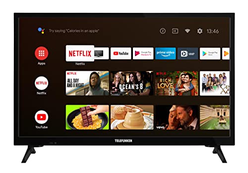 TELEFUNKEN D24H550X2CW 24 Zoll Fernseher/Android Smart TV (HD-Ready, HDR, Triple-Tuner, Bluetooth) [2023]