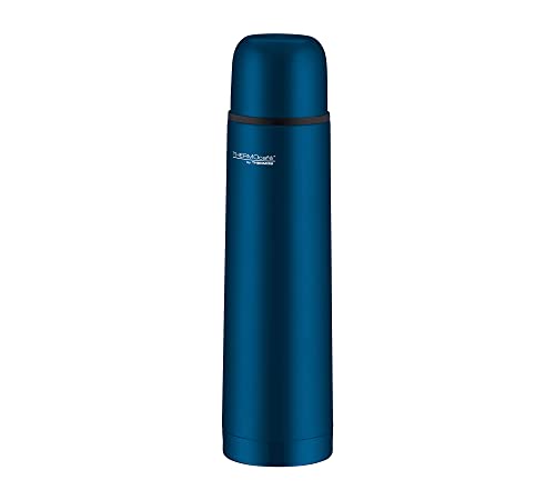 ThermoCafé Thermosflasche Edelstahl Everyday, Edelstahl blau 700ml, Isolierflasche 4058.259.075 auslaufsicher, Thermoskanne mit Becher hält 12 Stunden heiß, 24 Stunden kalt, BPA-Free
