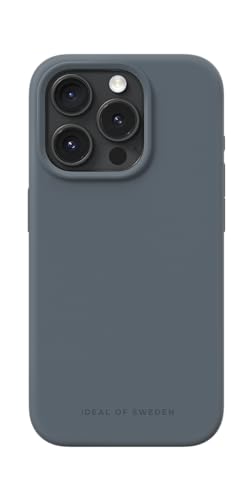 IDEAL OF SWEDEN Griffige Silikon-Handyhülle mit Einer glatten Haptik und leichtem Gefühl - Schützende stoßfeste Hülle in trendigen Farbdesigns, Kompatibel mit iPhone 15 Pro (Midnight Blue)