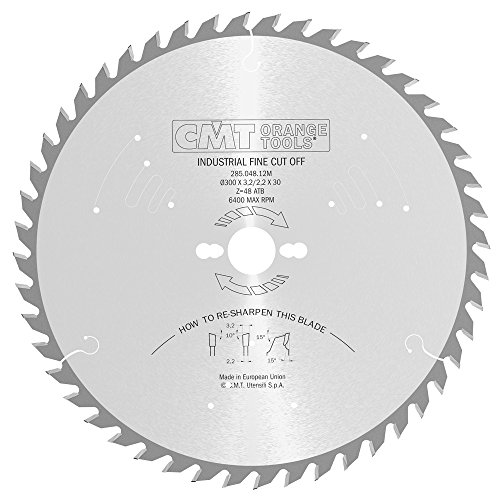 CMT Orange Tools Kreissägeblatt HW 300 x 3,2 / 2,2 x 30 Z=48 10° ATB - 285.048.12M - für Querschnitte