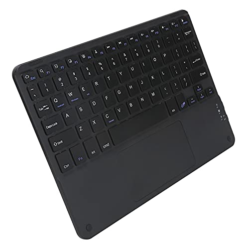 Drahtlose Bluetooth-Tastatur, Multifunktions-Scheren-Tastatur mit Touchpad Externer Computer Quadratische Kappe 10 Zoll Ultraflache Tragbare Tastatur(schwarz)