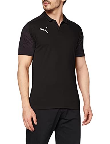 Puma Herren Cup Sideline Polo Poloshirt, Black-Asphalt, 3XL