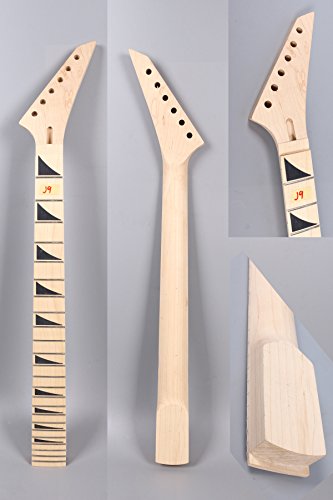 yinfente Gitarre (unlackiert Hals Ersatz 24 BUND 64,8 cm Ahornholz Griffbrett