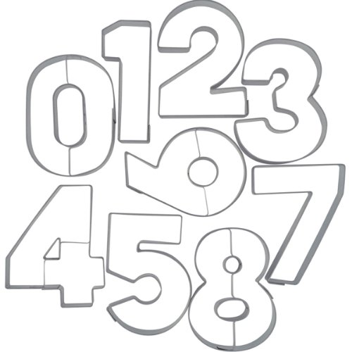 Städter Zahlen ca. 6,5 cm, Edelstahl, Silber, 6, 5 cm