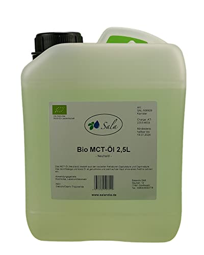 Sala MCT Öl Neutralöl BIO aus Kokosfett (2,5 L Kanister)