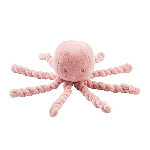 Nattou 877541 Kuscheltier Oktopus, Für Neugeborene und Frühchen, 23 cm, Lapidou, Altrosa