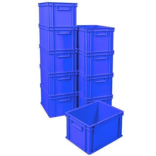 10x Euro-Stapelbehälter, blau, LxBxH 400x300x235 mm