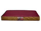 HobbyDog Hundematratze Hundesofa Hundekorb Tierbett Verschiedene Größen und Farben (M - 70m x 50cm x 12 cm, 2 - flok mit weinrot)