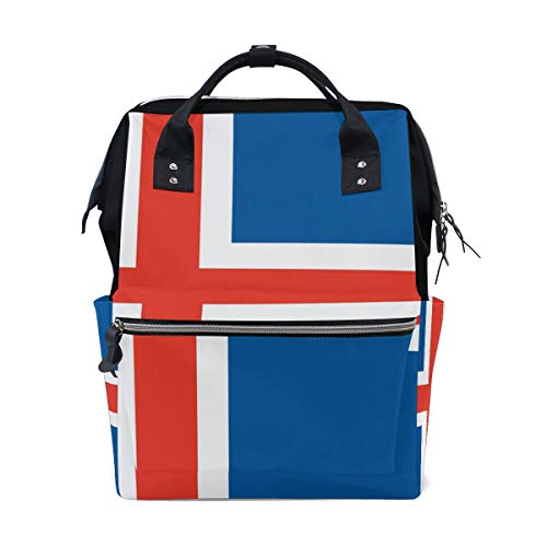 Iceland Flag Mommy Bags Muttertasche Wickeltasche Daypack Wickeltasche für Babypflege