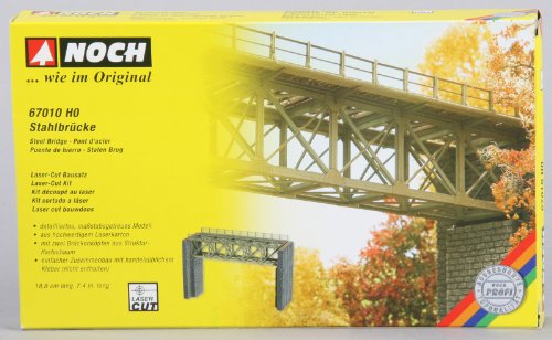 NOCH 0067010 H0 Stahlbrücke 1gleisig (L x B x H) 188 x 75 x 128 mm