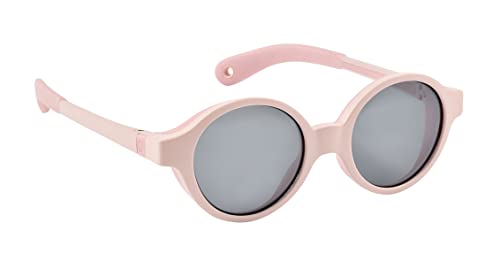 BÉABA, Sonnenbrille für Babys von 9 bis 24 Monaten, 100% UV-Schutz – KAT. 3, Seitenschutz, optimaler Komfort, um 360° verstellbare Bügel, Bonbonrosa