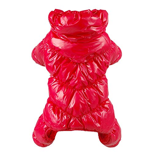 ZANGAO Warme Hundekleidung for Französische Bulldogge Mops Chihuahua Yorkies Kleidung Winter Haustier Mantel Jacke Hunde Haustiere Kleidung Ropa Perro (Color : Red, Size : 2XL)