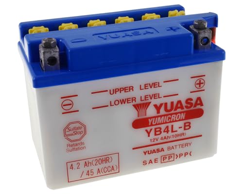 Yuasa Moto YB4L-B Battery Without Acid Pack