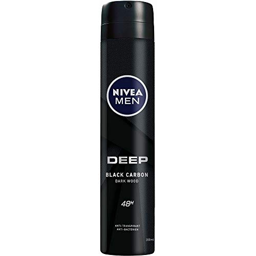 Nivea Men Deospray - Deep (Black Carbon Dark Wood) Antitranspirant - 6er Pack (6 x 200ml)