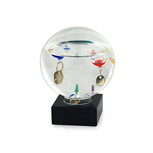 Art Deco Home - Galileo-Thermometer in Kugelform, 12 cm - 12794SG
