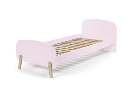 BEST FOR KIDS minimalistisches und elegantes Kinderbett 200x90cm ideal für Jungen und Mädchen (pink)