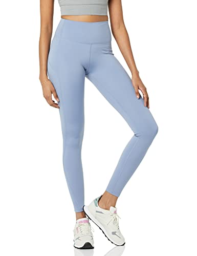 Core 10 Damen Second Skin Yoga-Leggings hohe Taille 71 cm volle Länge, Staubblau, L