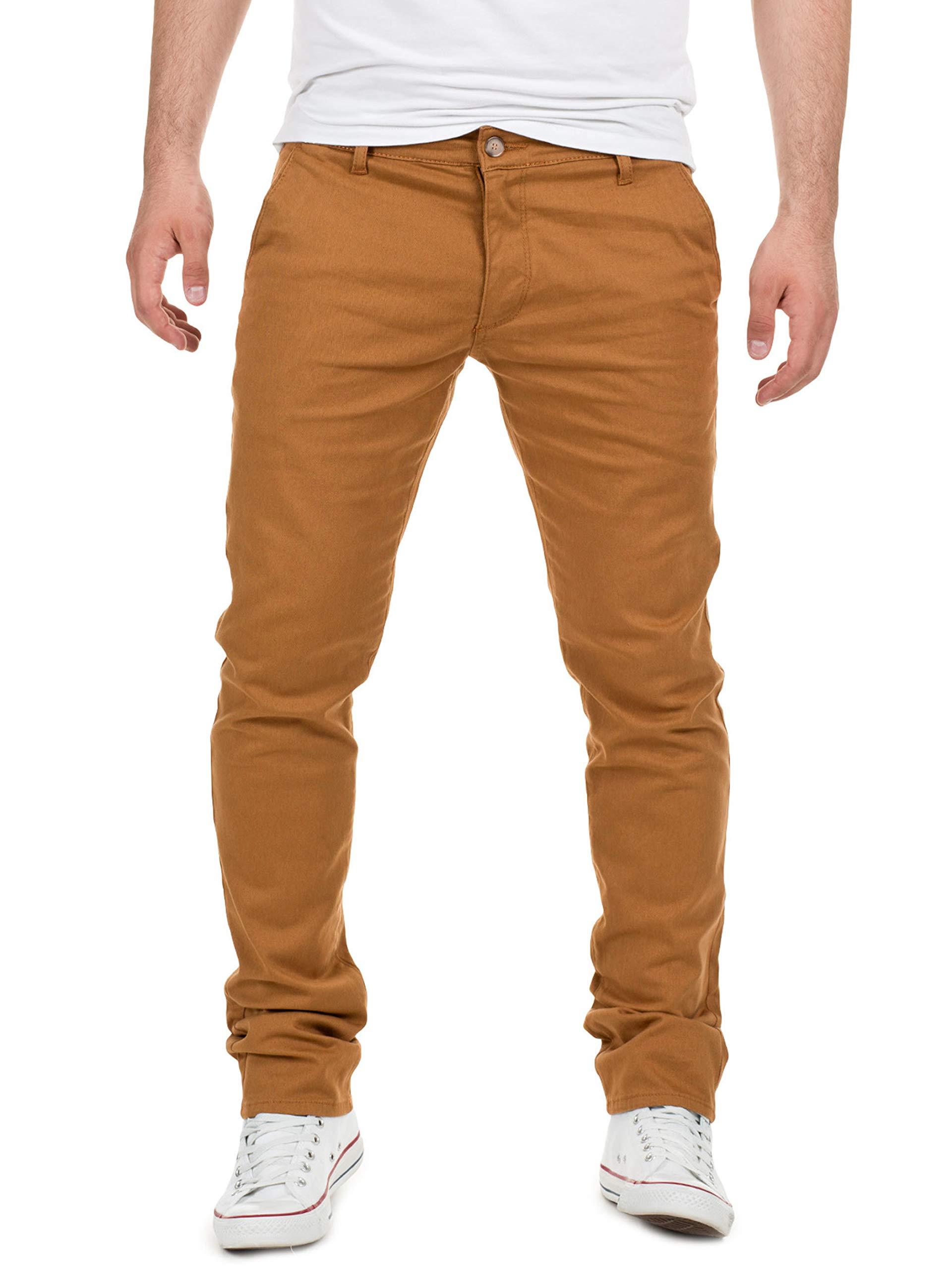 Yazubi Dustin - Herren Chino Hose - Chinohose Aus Baumwolle - Männer Stoffhose, Braun (Camel Otter 181018), W33/L34