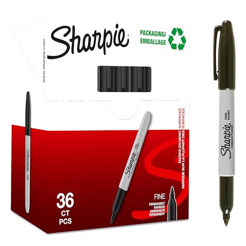 Sharpie-Permanentmarker (mit feiner Spitze) 36er-Packung, schwarz