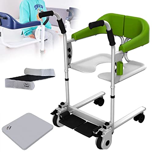 Patientenlift-Transfer-MobilitätsstuhlPatientenliftstuhl, tragbarer Patiententransfer-Rollstuhl für zu Hause, Badezimmer-Duschstuhl, Transportrollstuhl für ältere Menschen mit Behinderungen,