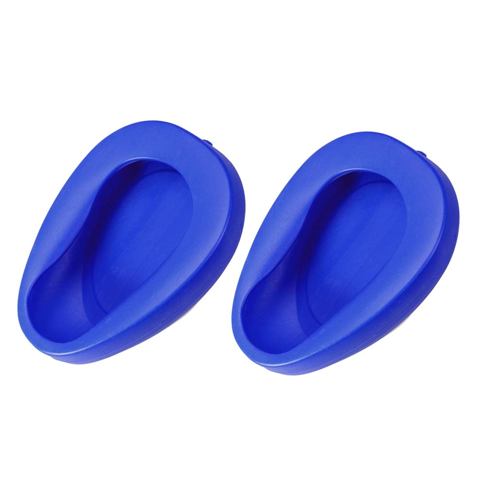 Supvox 2pcs Bettpfanne dicke bariatrische Bettpfanne mit Schutz für weibliche ältere Patienten (blau)