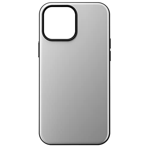 NOMAD Sport Case für iPhone 13 Pro Max | Hülle mit MagSafe und TPE-Bumber | NFC integriert für Digitale Visitenkarten | aus Polycarbonat | grau
