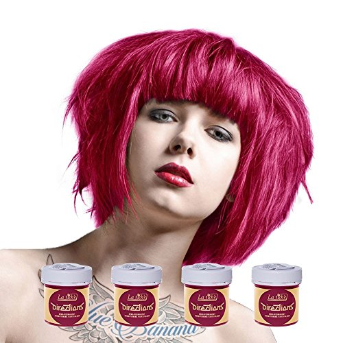 La Riche Directions 4 Pack Of Semi Permanent Hair Dye / Hair Colour (4 x 88ml) - Flamingo Pink by La Riche Directions
