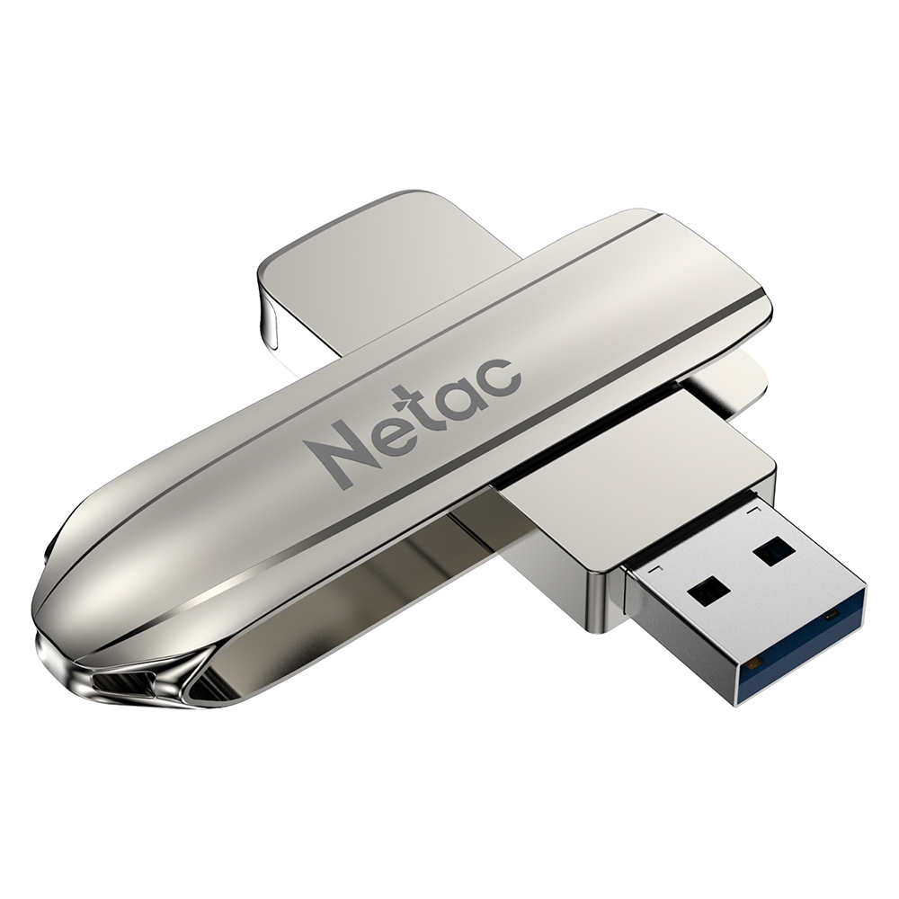 Netac U389 USB3.2 Flash Laufwerk 128G 256G Thumb Drive Zinklegierung Solid State U Disk 360° drehbarer 150 MB/s Pendrive