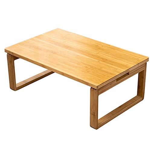 Couchtische Klappbarer Kleiner Tatami-Tisch Haushaltsbambustisch Faltbarer Niedriger Tisch Kleiner Esstisch (Color : Wood Color, Size : 60x40x23.5cm)