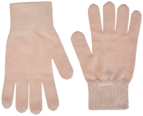 Calvin Klein Damen Organic Ribs Gloves Handschuhe mit Bio-Rippen, Desert Rose, Einheitsgröße