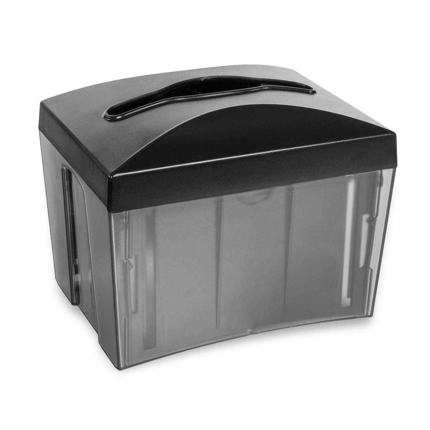 Quicky Tischspender für interfold Spenderservietten, schwarz transparent, 1er Pack (1 x 1 Stück)