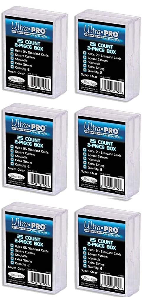 Ultra Pro 25 Count 2-Piece Plastic Box 12 Pack