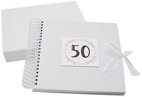 White Cotton Cards MTGA50C Karte und Erinnerungsbuch "Happy Birthday to You, 50"