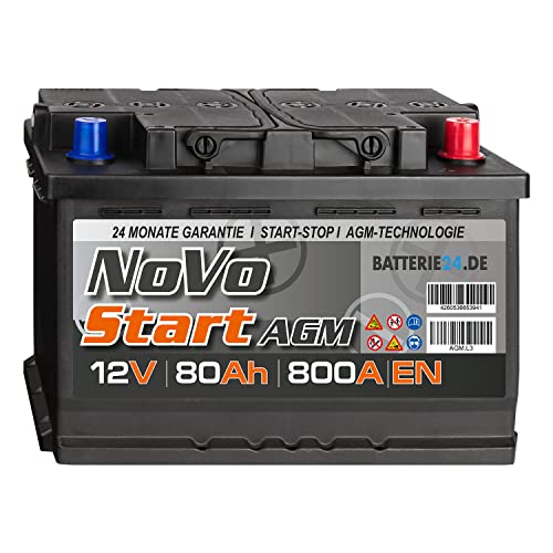 NoVo AGM Autobatterie 12V (80 Ah)