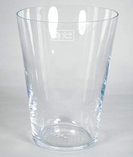 INNA-Glas Glasvase ERIC, Trichter - rund, klar, 26cm, Ø 20cm - Blumenvase - Deko Vase